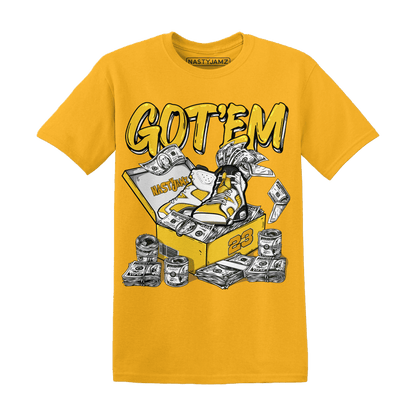 Yellow Ochre 6s T Shirt Match Dollar Sneaker Box - NastyJamz