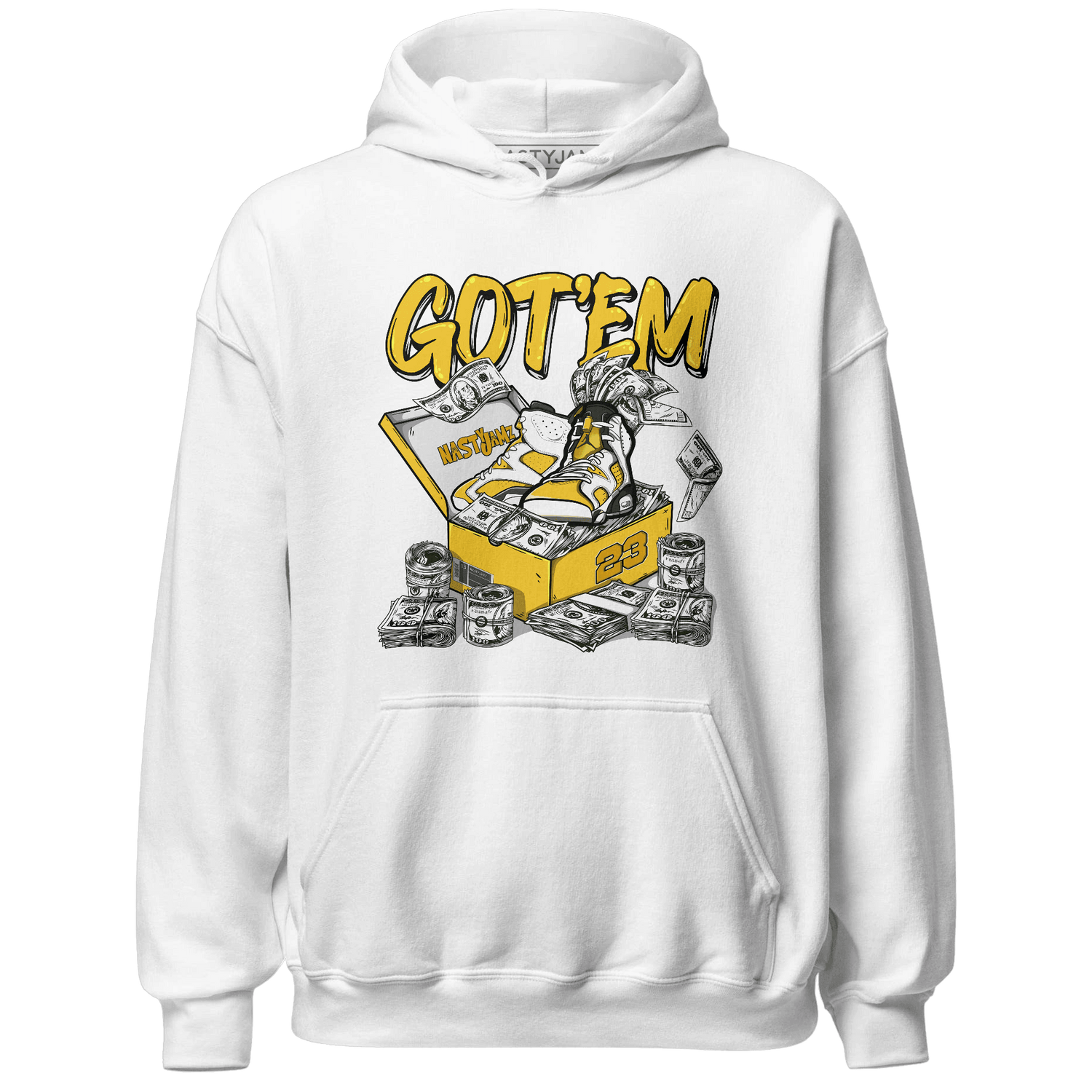 Yellow Ochre 6s Hoodie Match Dollar Sneaker Box - NastyJamz