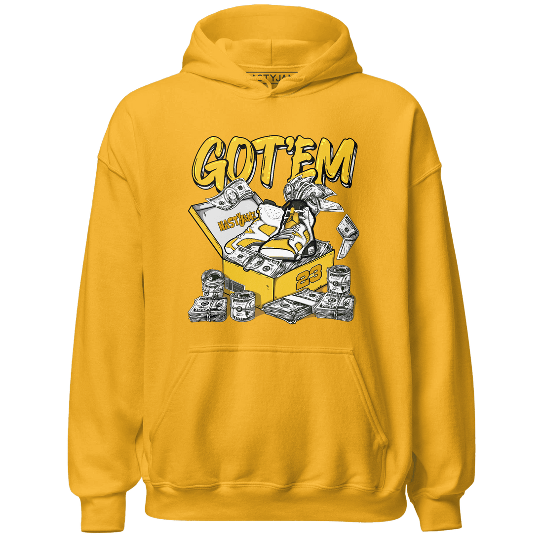Yellow Ochre 6s Hoodie Match Dollar Sneaker Box - NastyJamz