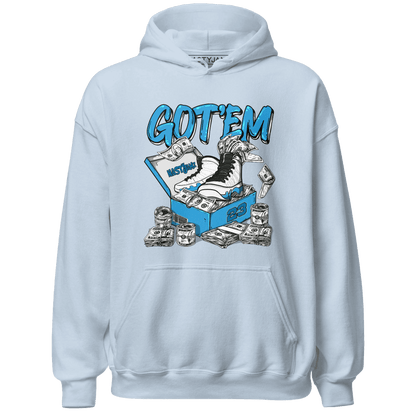 Powder Blue 9s Hoodie Match Dollar Sneaker Box - NastyJamz