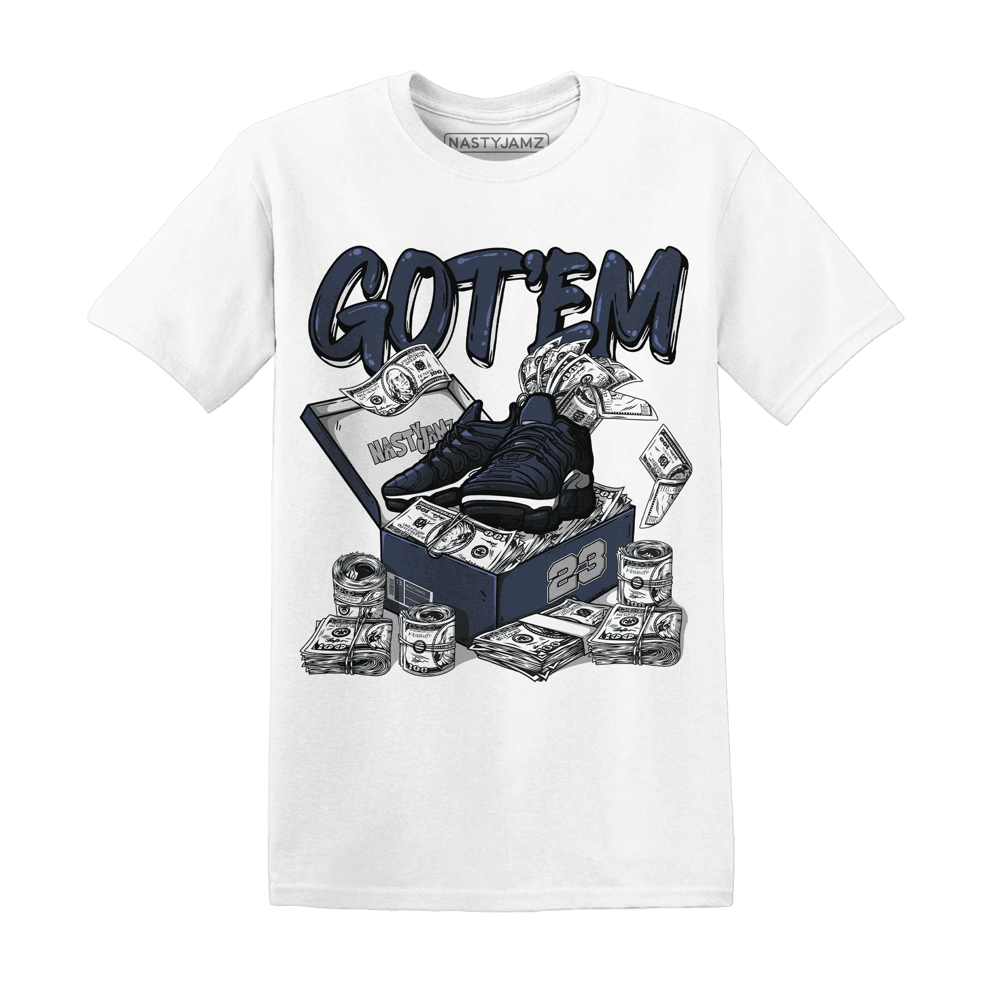 VaporMax-Plus-Midnight-Navy-White-Metallic-Silver-NastyJamz-T-Shirt-Match-Dollar-Sneaker-Box