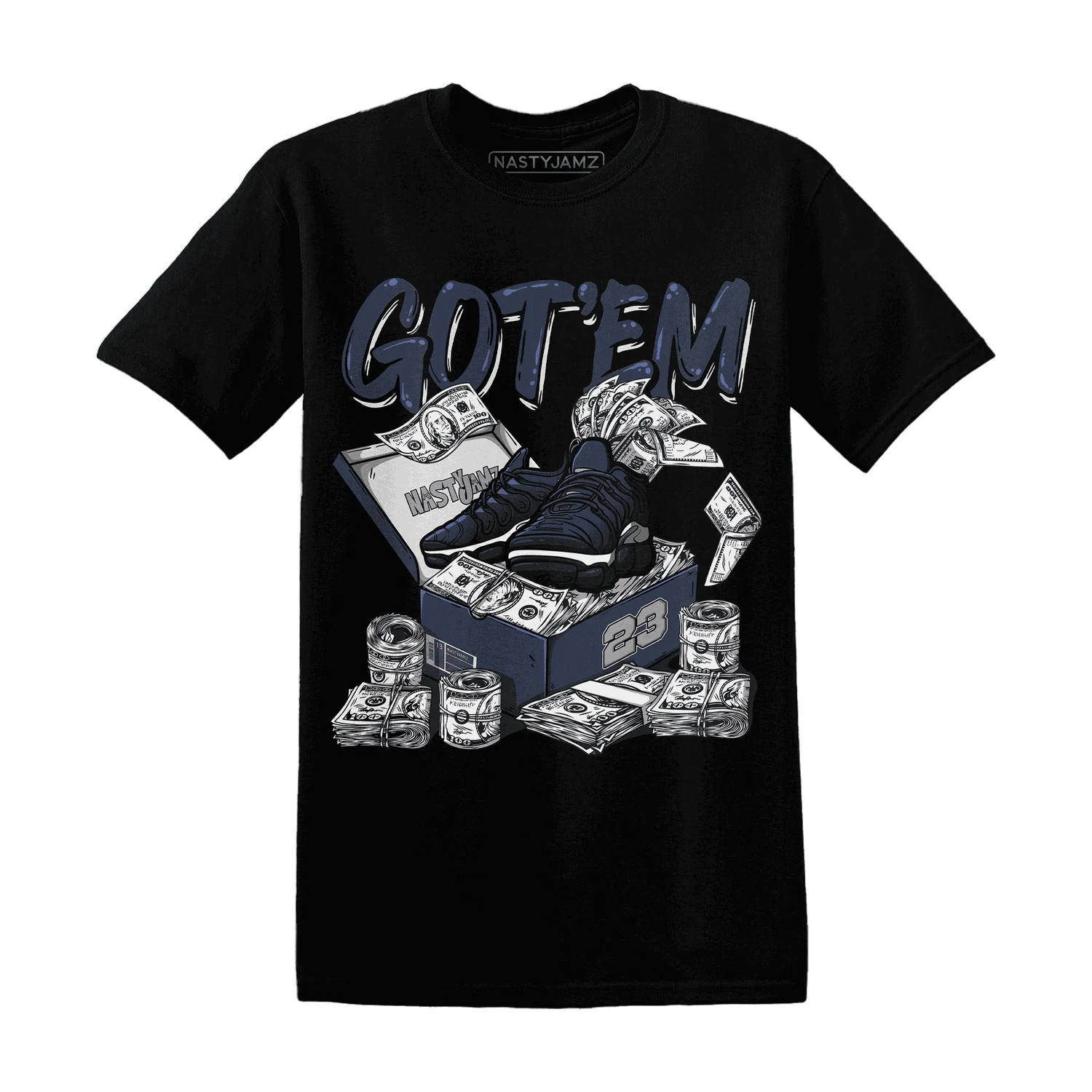 VaporMax-Plus-Midnight-Navy-White-Metallic-Silver-NastyJamz-T-Shirt-Match-Dollar-Sneaker-Box