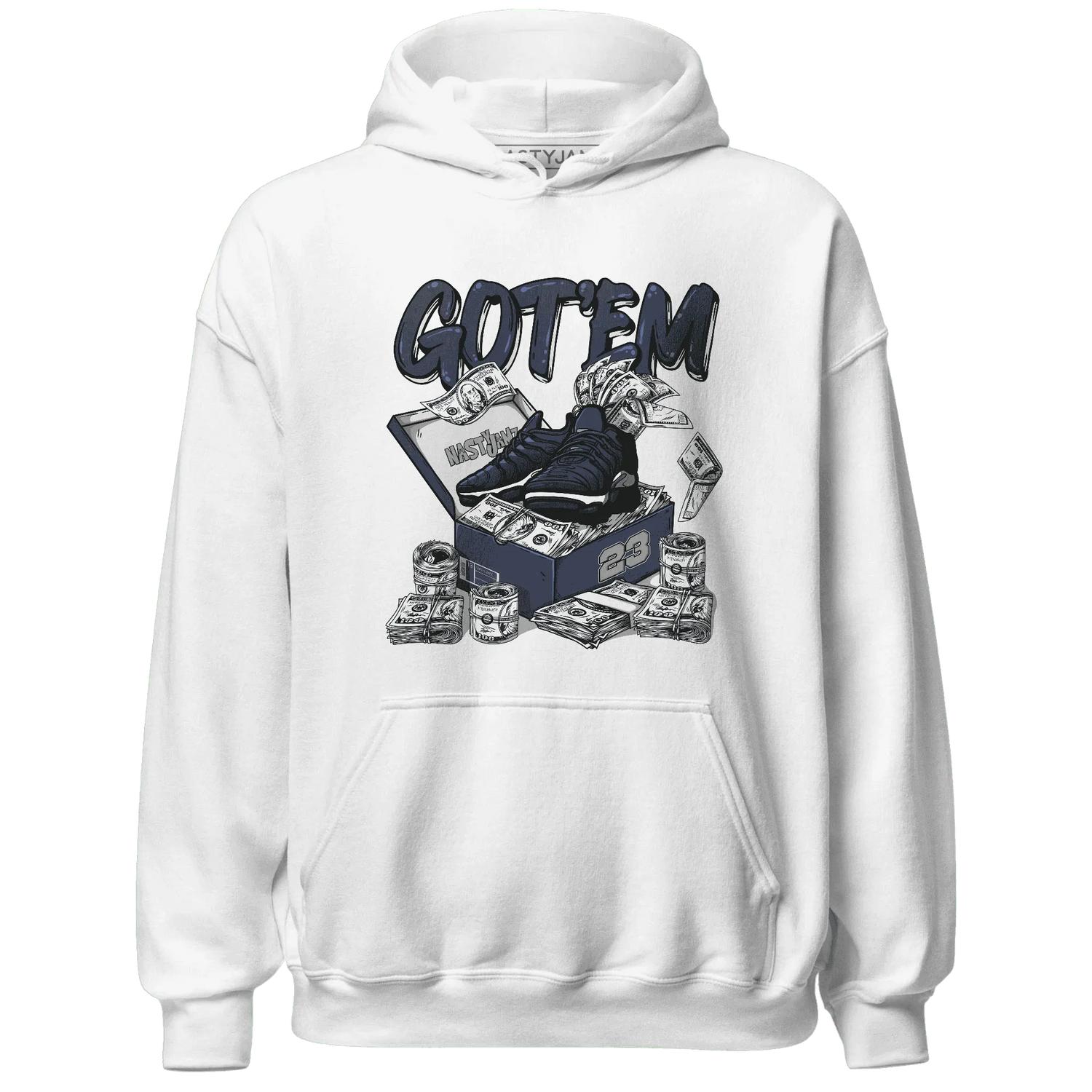 VaporMax-Plus-Midnight-Navy-White-Metallic-Silver-NastyJamz-Hoodie-Match-Dollar-Sneaker-Box