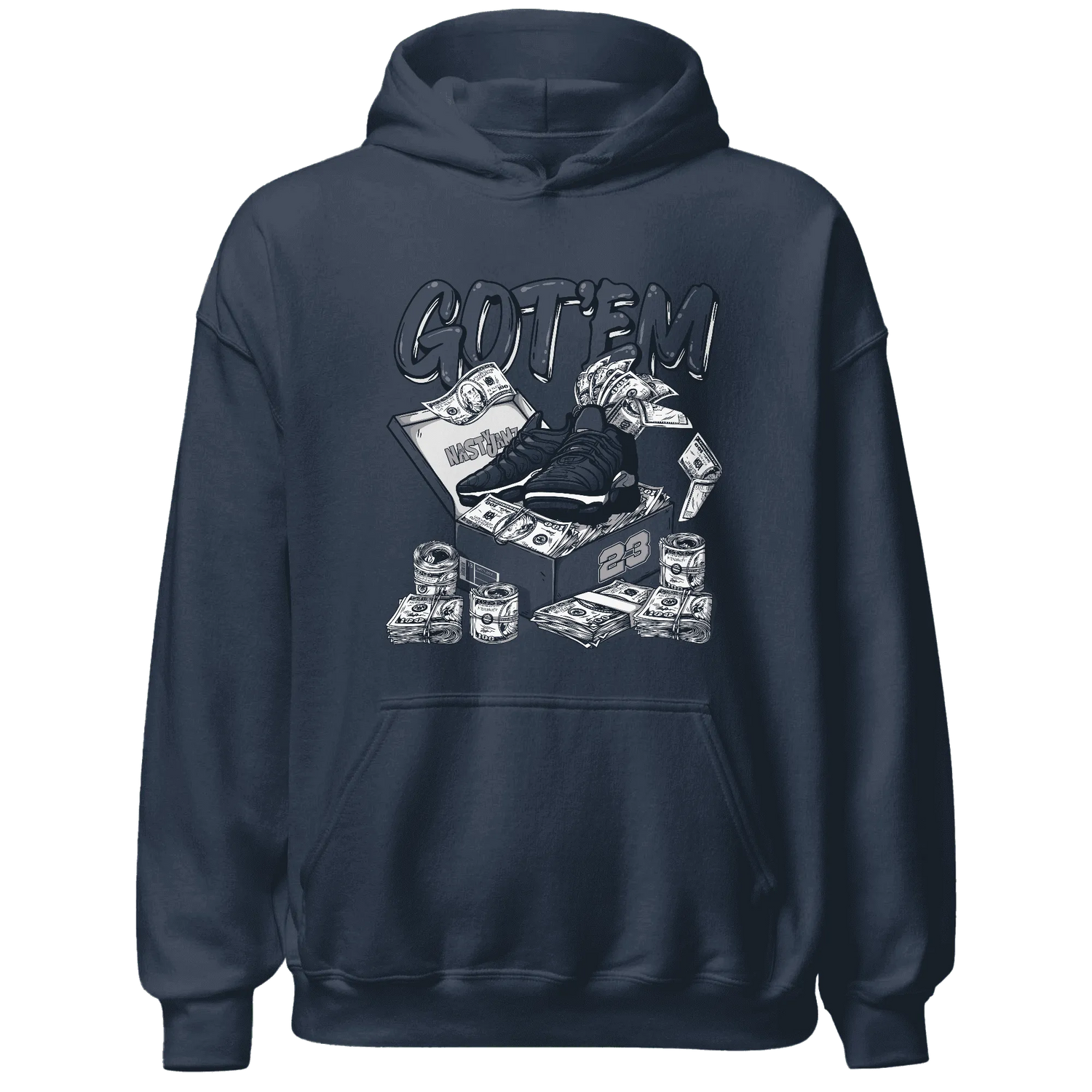 VaporMax-Plus-Midnight-Navy-White-Metallic-Silver-NastyJamz-Hoodie-Match-Dollar-Sneaker-Box