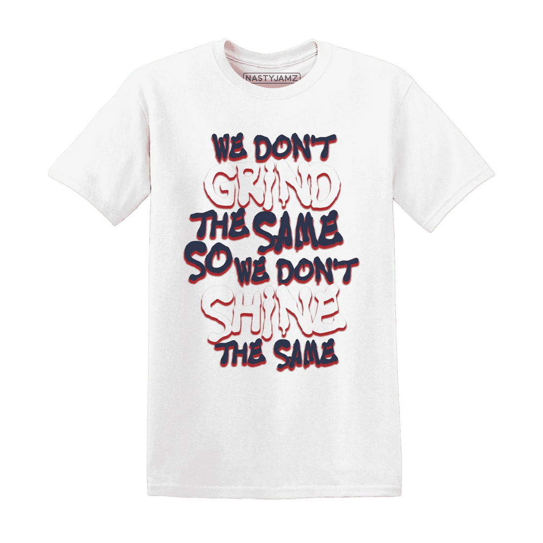 White-Navy-6s-T-Shirt-Match-Dont-Shine-The-Same