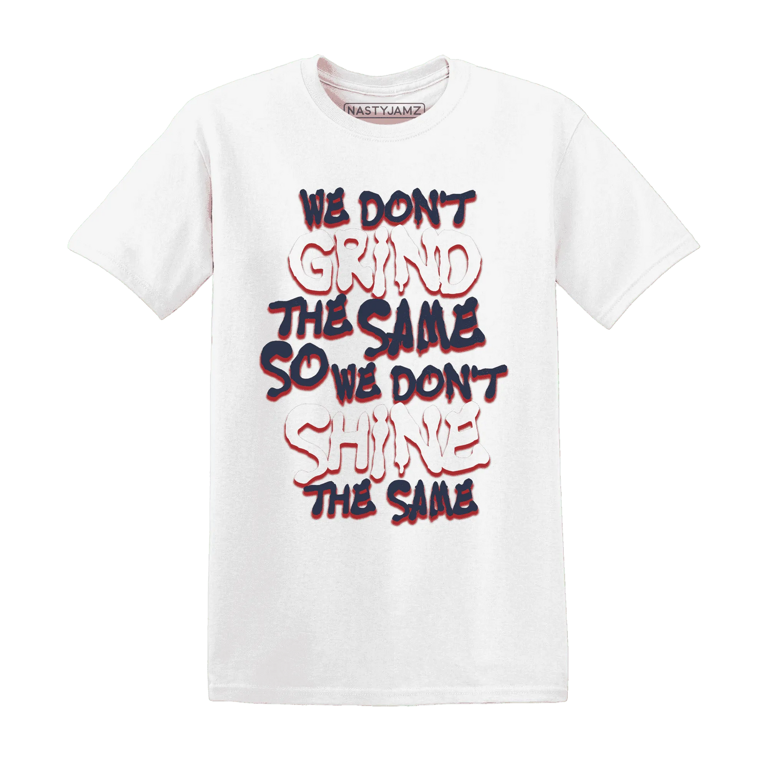 White-Navy-6s-T-Shirt-Match-Dont-Shine-The-Same