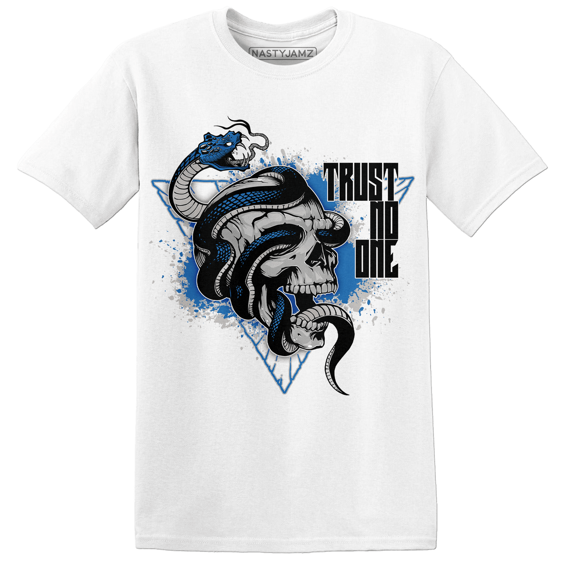 Industrial Blue 4s T Shirt Match Dont Trust Any - NastyJamz