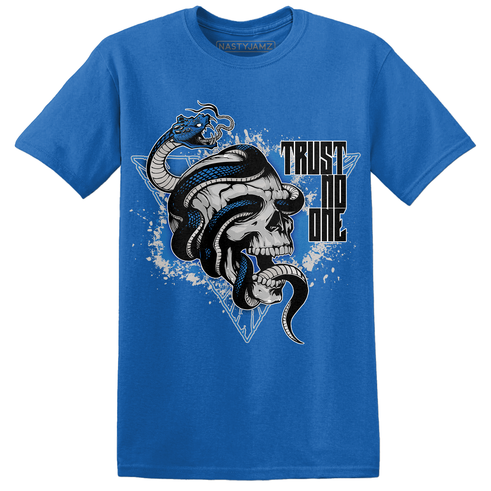 Industrial Blue 4s T Shirt Match Dont Trust Any - NastyJamz