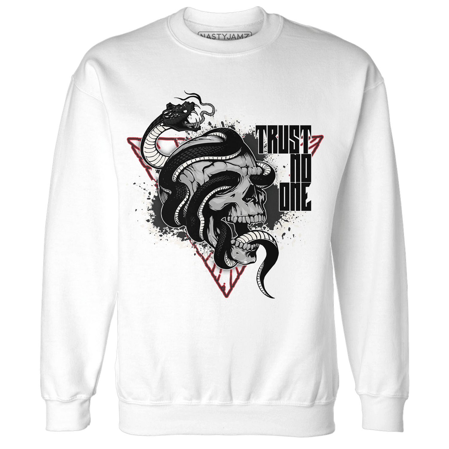 Jumman Jack University Red Sweatshirt Match Dont Trust Any - NastyJamz