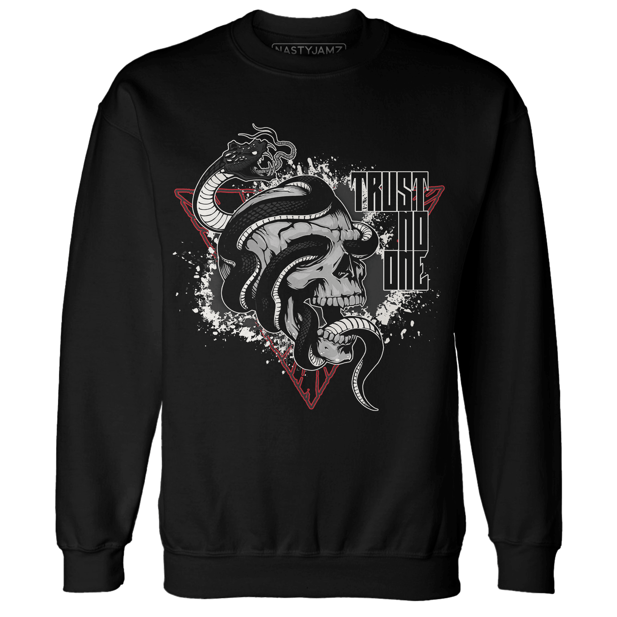 Jumman Jack University Red Sweatshirt Match Dont Trust Any - NastyJamz