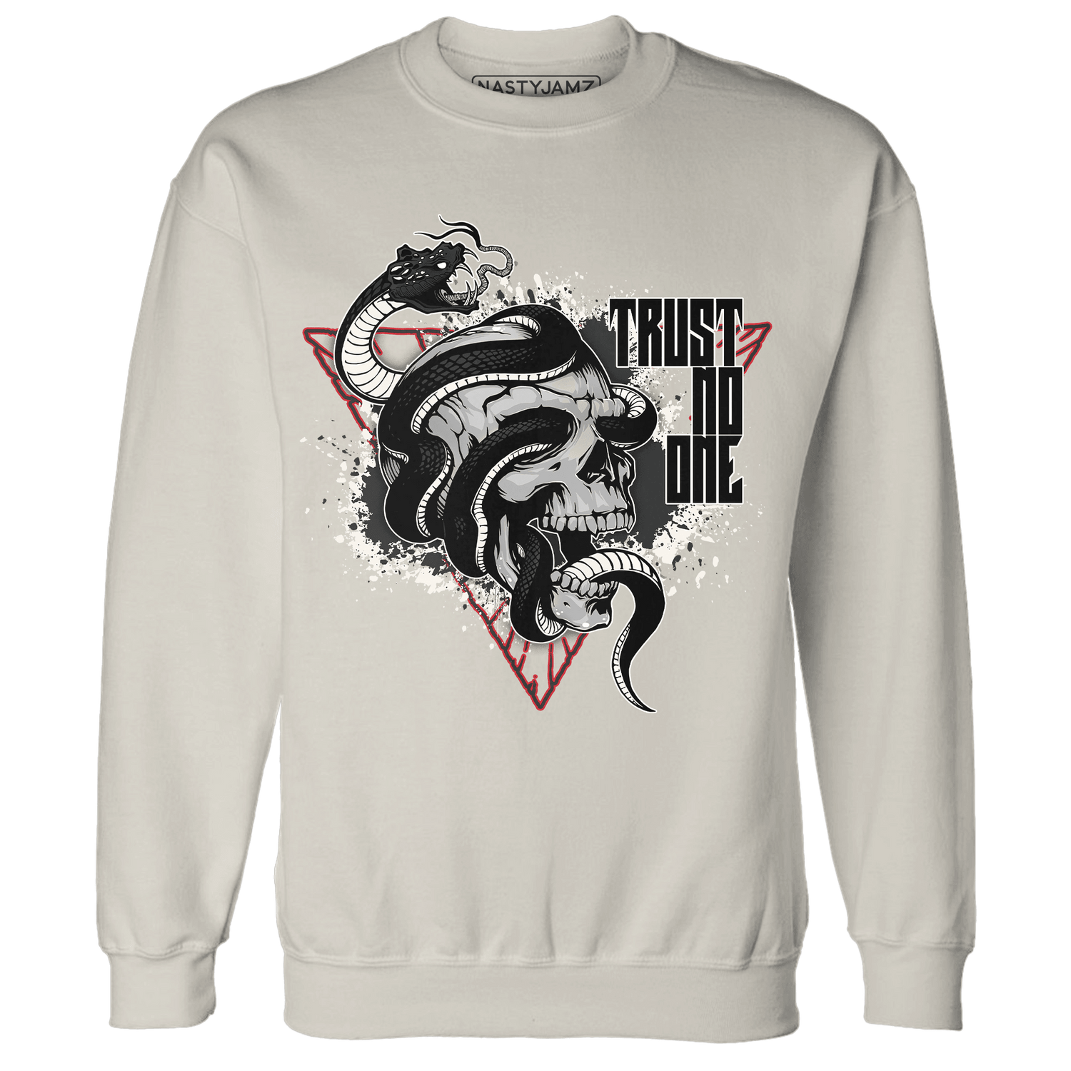 Jumman Jack University Red Sweatshirt Match Dont Trust Any - NastyJamz