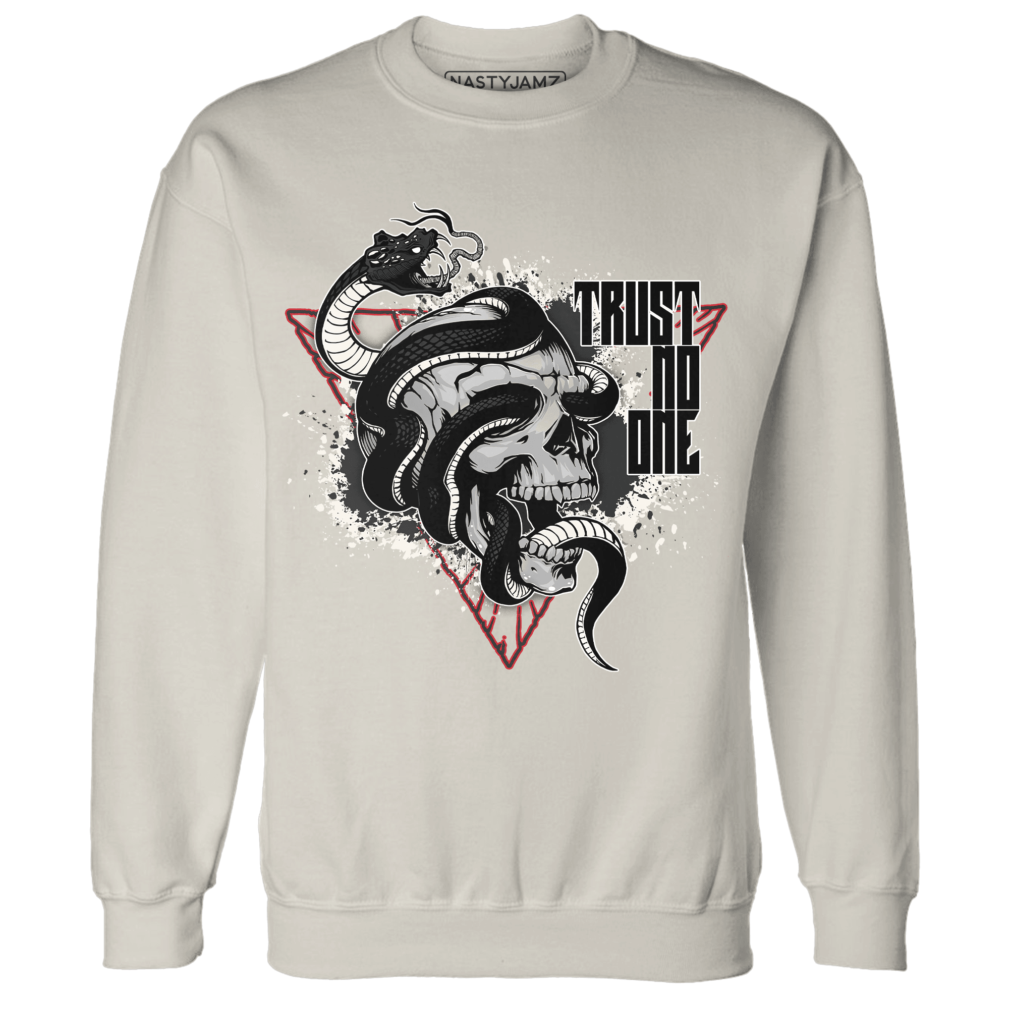 Jumman Jack University Red Sweatshirt Match Dont Trust Any - NastyJamz
