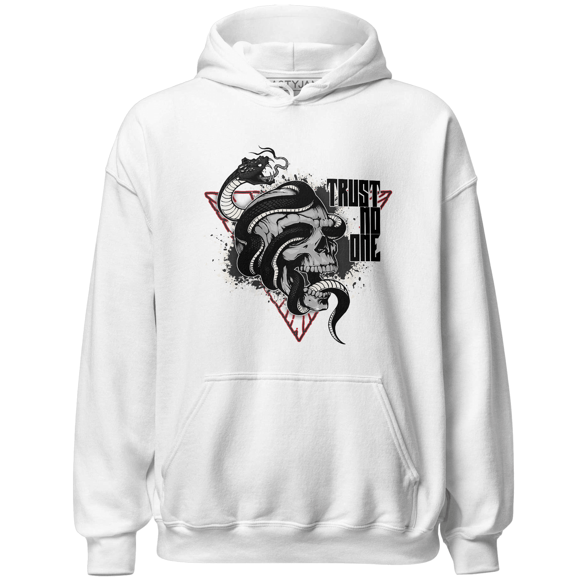 Jumman Jack University Red Hoodie Match Dont Trust Any - NastyJamz