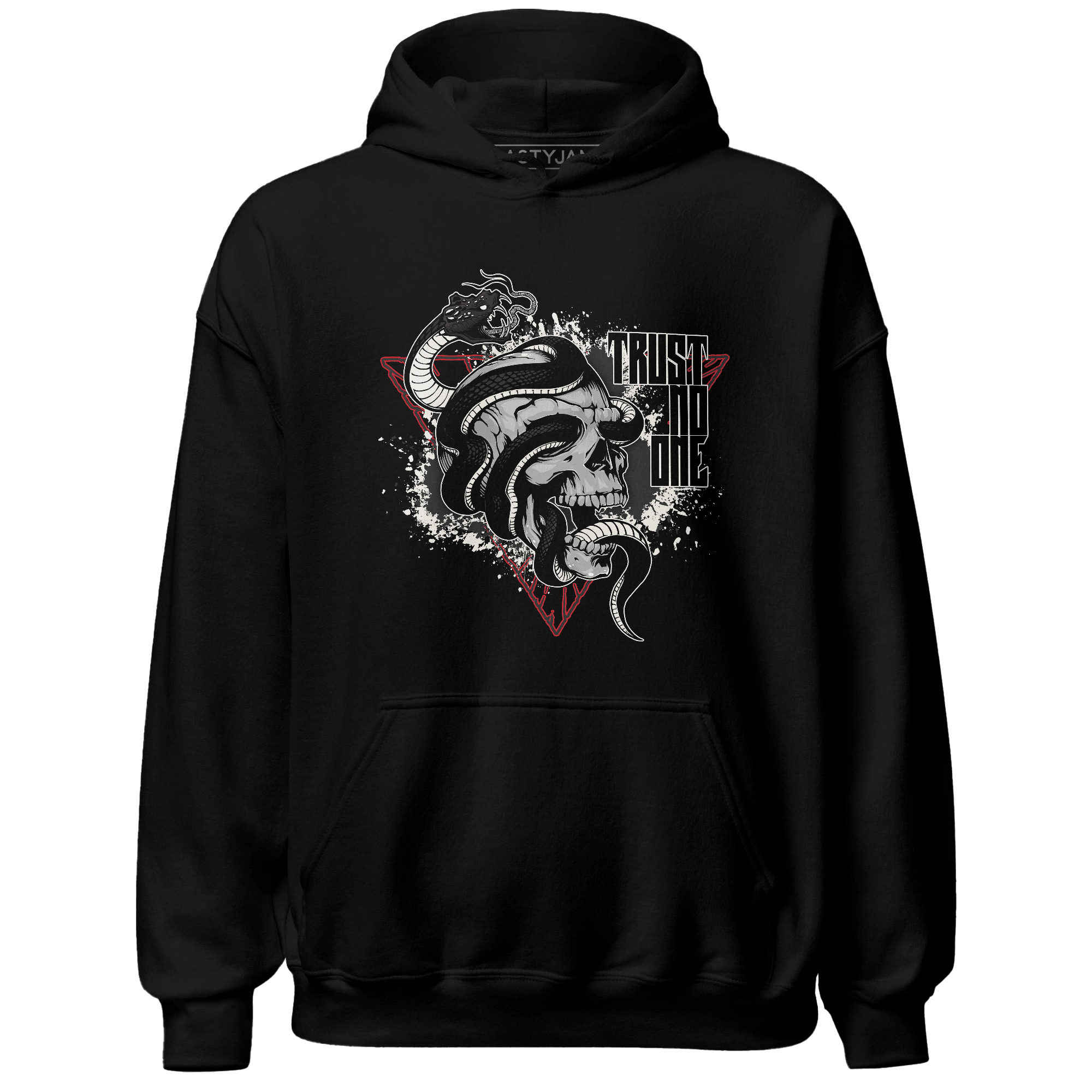 Jumman Jack University Red Hoodie Match Dont Trust Any - NastyJamz