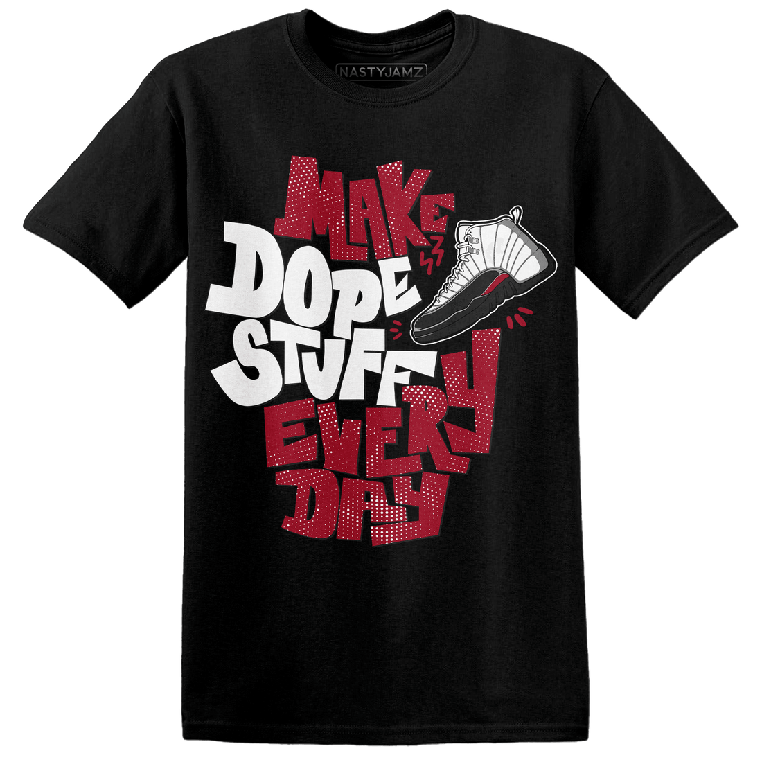 Retro Red Taxi 12s T Shirt Match Dope Sneaker - NastyJamz