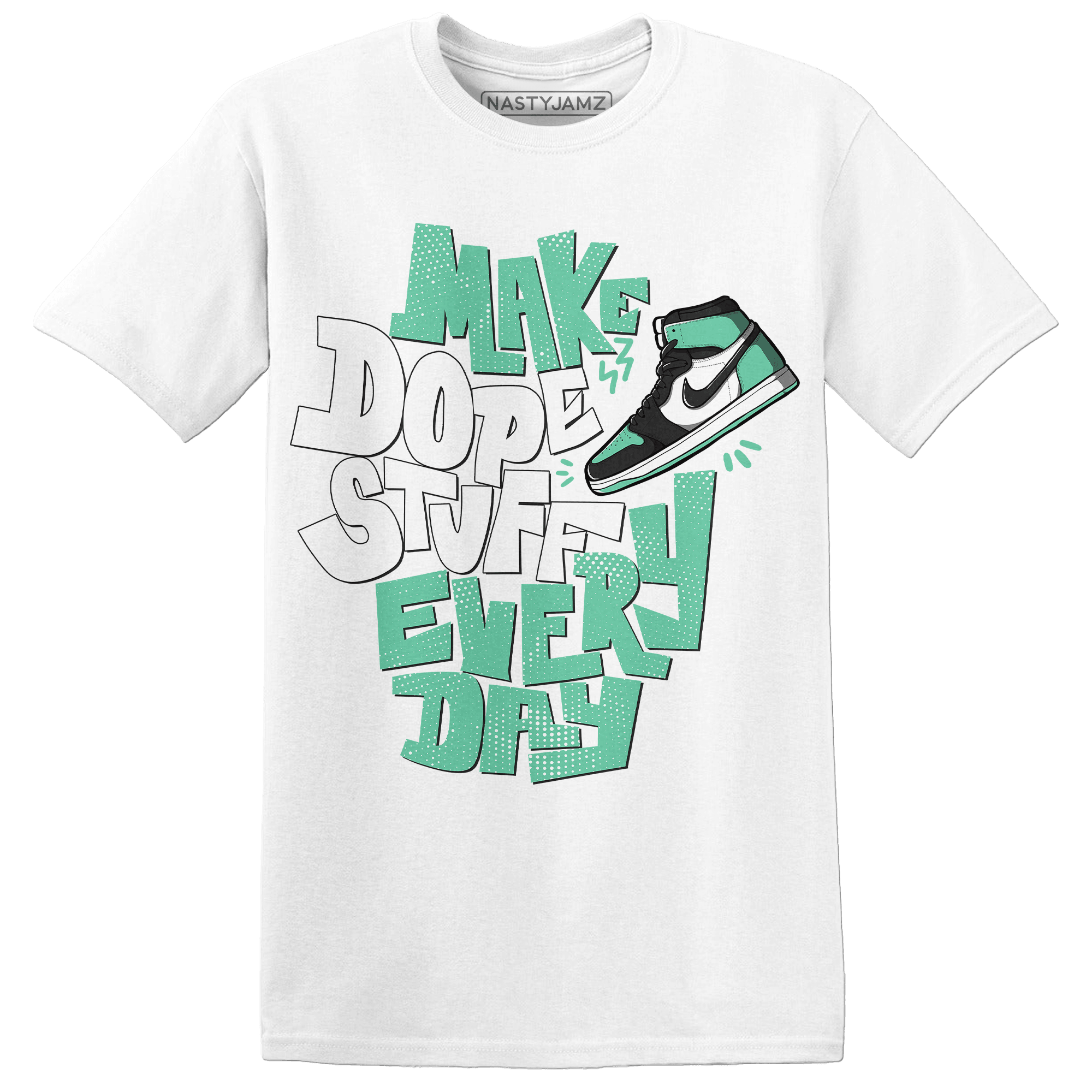 High OG Green Glow 1s T Shirt Match Dope Sneaker - NastyJamz