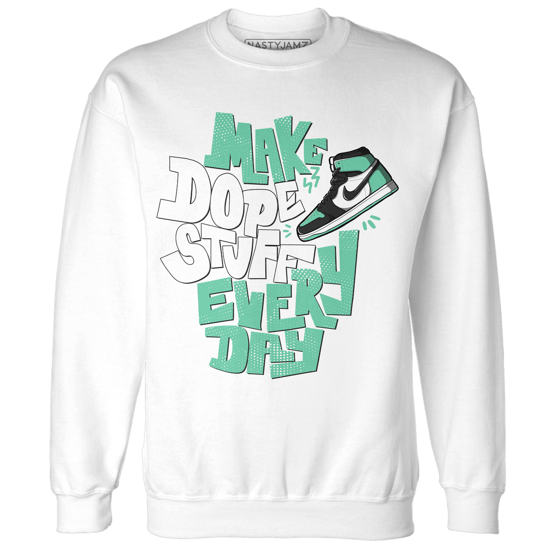 High OG Green Glow 1s Sweatshirt Match Dope Sneaker - NastyJamz
