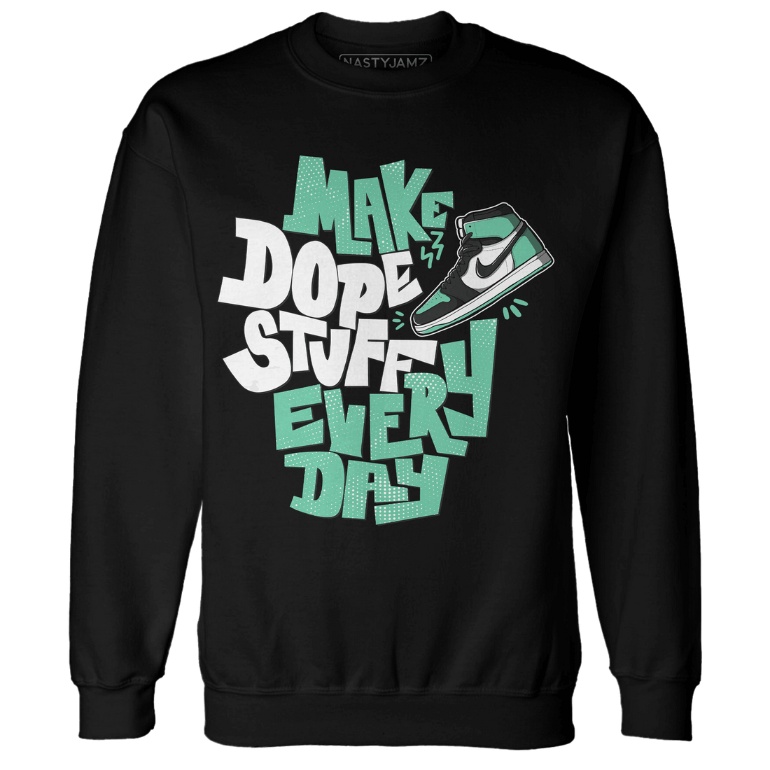 High OG Green Glow 1s Sweatshirt Match Dope Sneaker - NastyJamz
