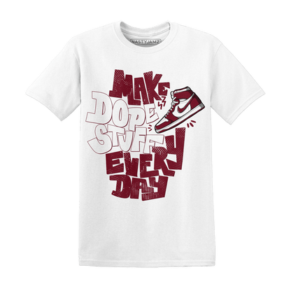 High White Team Red 1s T Shirt Match Dope Sneaker - NastyJamz