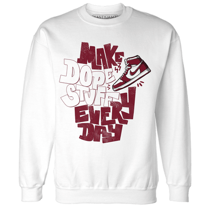 High White Team Red 1s Sweatshirt Match Dope Sneaker - NastyJamz