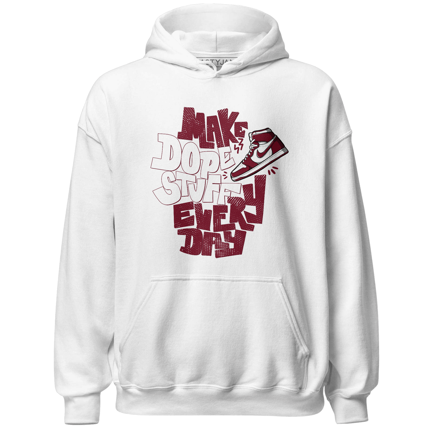 High White Team Red 1s Hoodie Match Dope Sneaker - NastyJamz