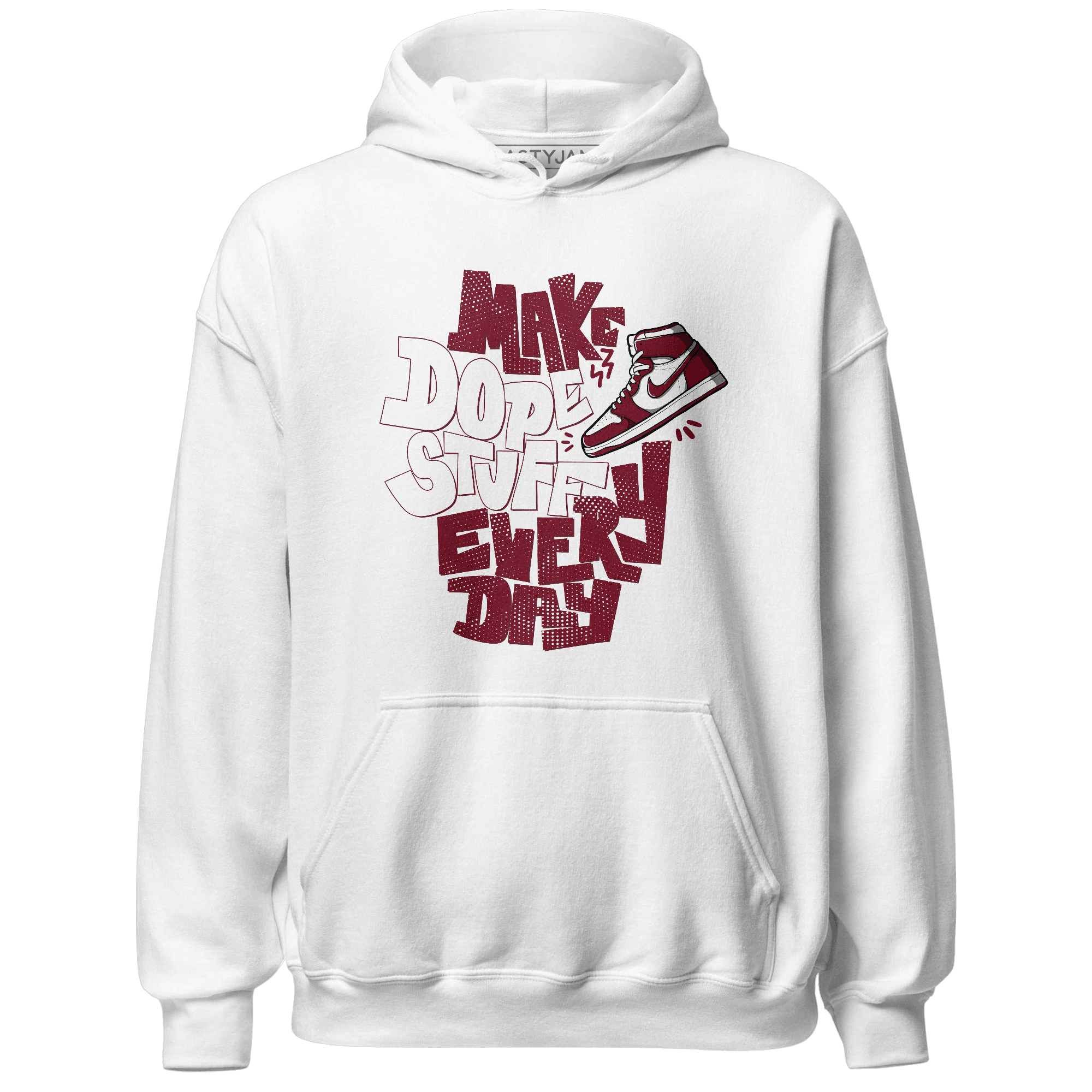 High White Team Red 1s Hoodie Match Dope Sneaker - NastyJamz