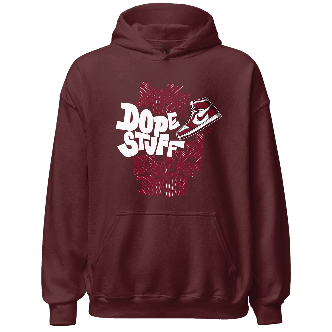 High White Team Red 1s Hoodie Match Dope Sneaker - NastyJamz