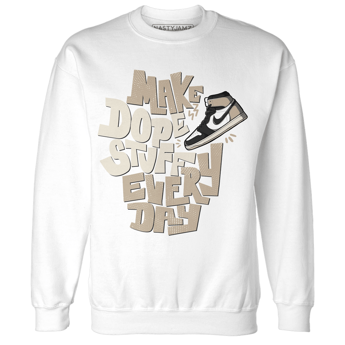 Latte 1s Sweatshirt Match Dope Sneaker - NastyJamz