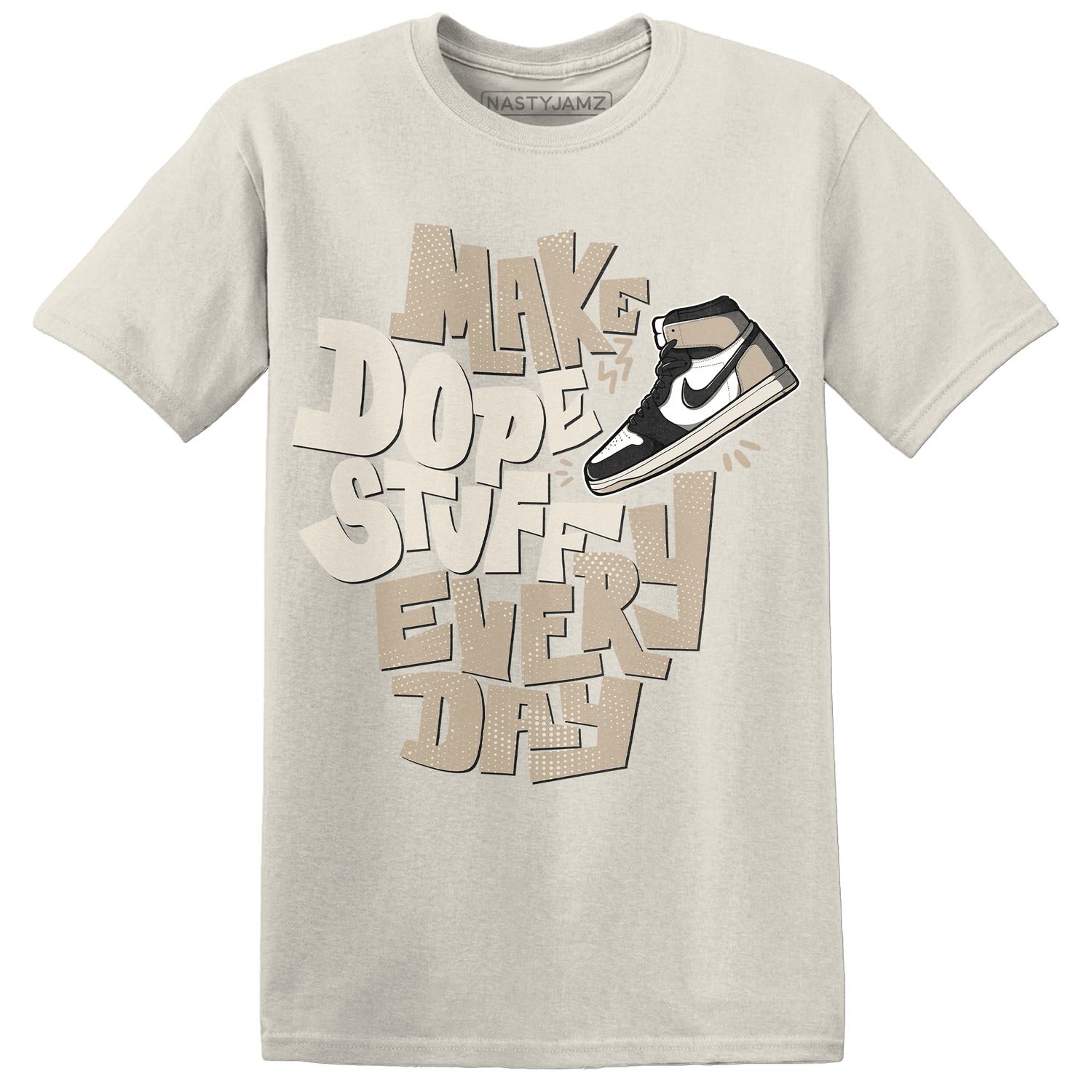 Latte 1s T Shirt Match Dope Sneaker - NastyJamz