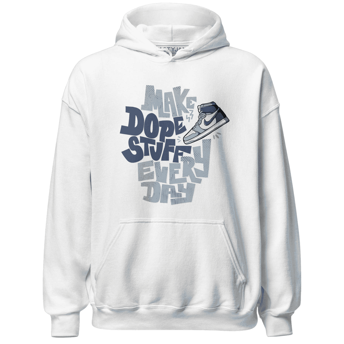 Mid Diffused Blue Grey 1s Hoodie Match Dope Sneaker - NastyJamz