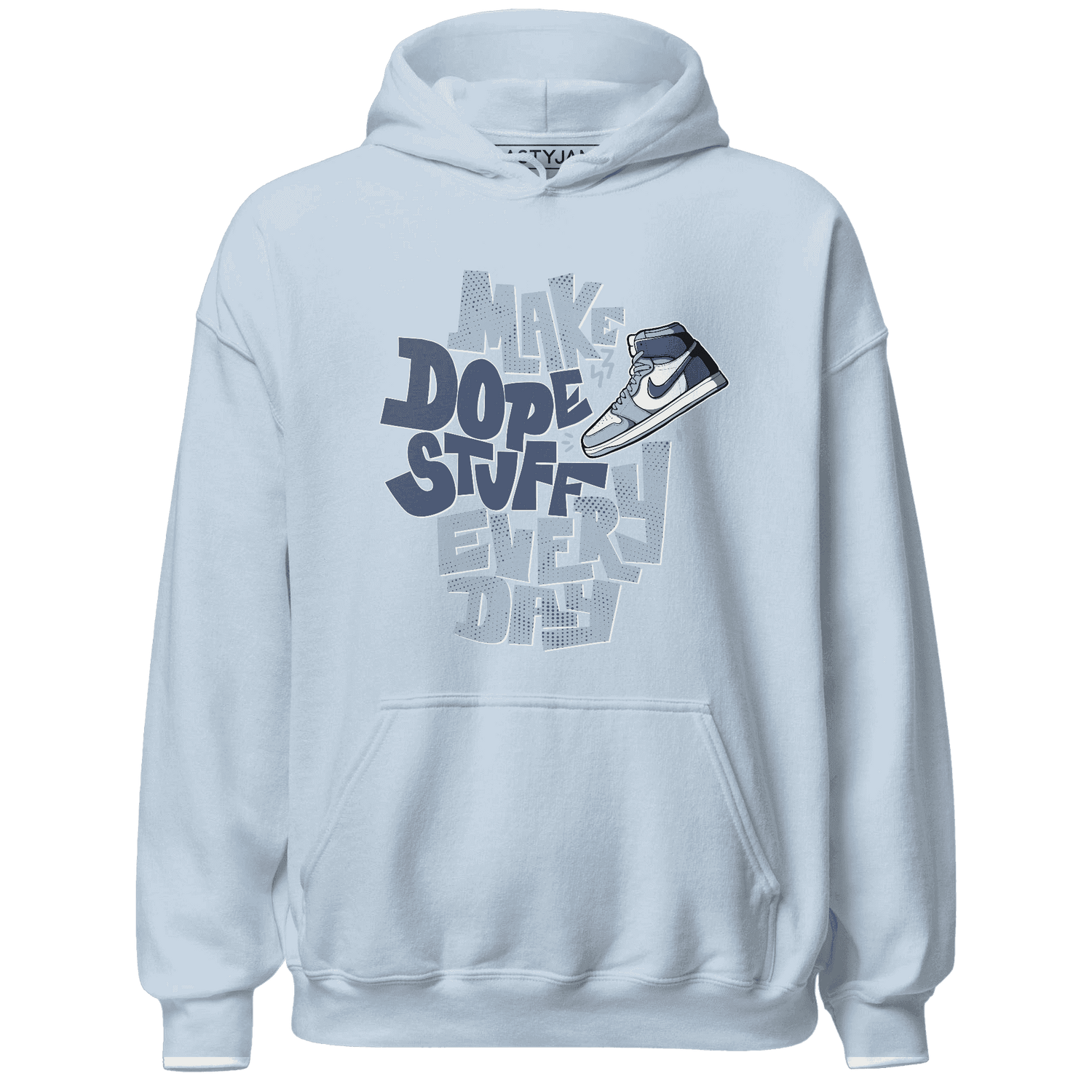 Mid Diffused Blue Grey 1s Hoodie Match Dope Sneaker - NastyJamz