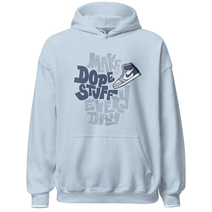 Mid Diffused Blue Grey 1s Hoodie Match Dope Sneaker - NastyJamz