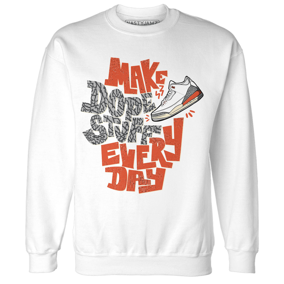 Georgia Peach 3s Sweatshirt Match Dope Sneaker - NastyJamz