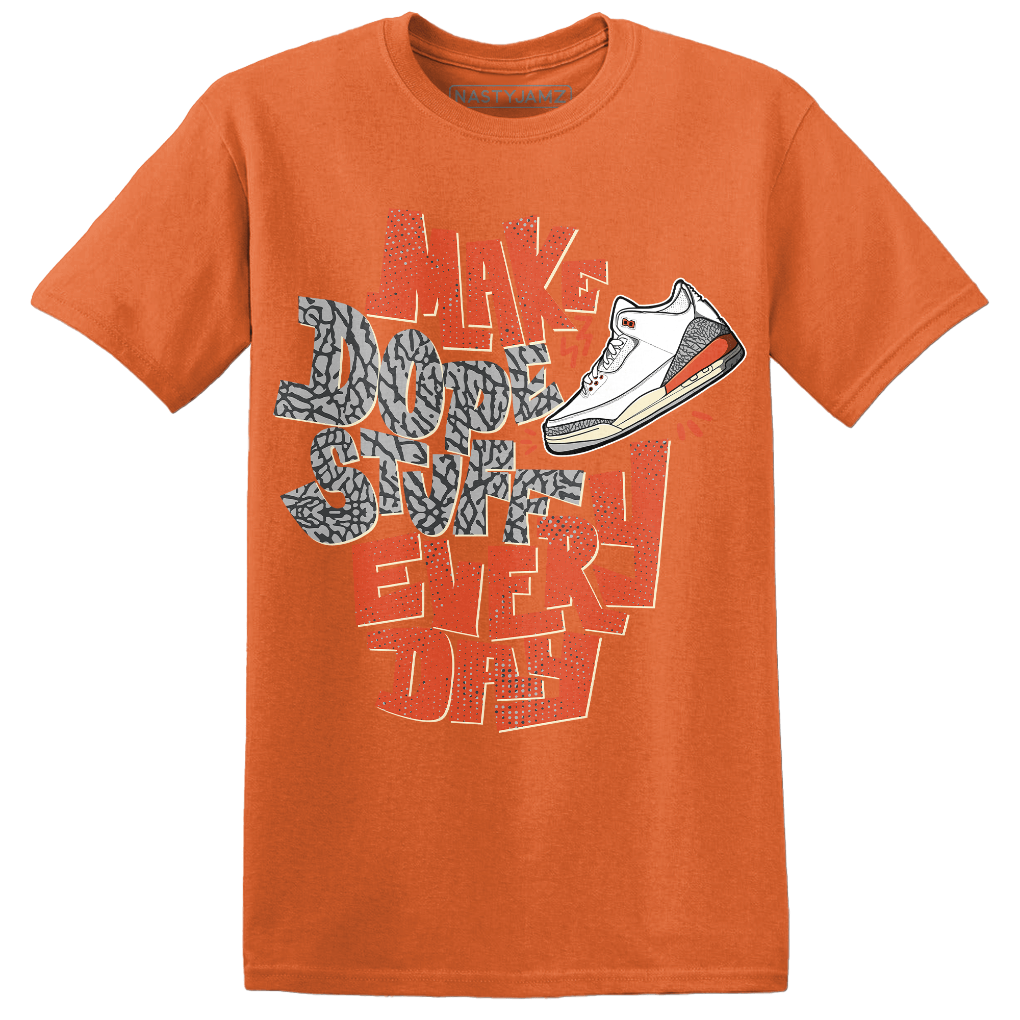 Georgia Peach 3s T Shirt Match Dope Sneaker - NastyJamz