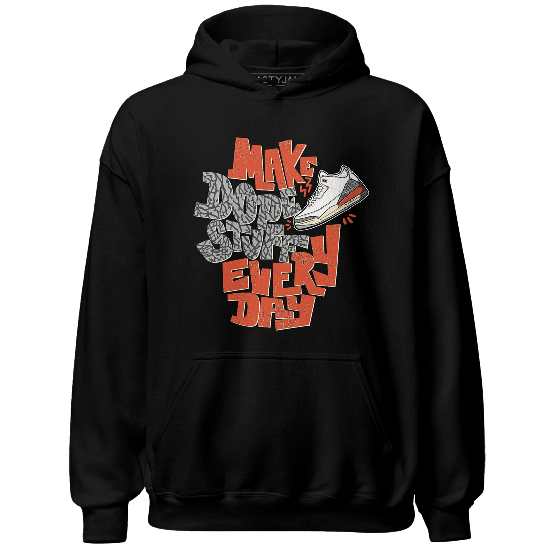 Georgia Peach 3s Hoodie Match Dope Sneaker - NastyJamz