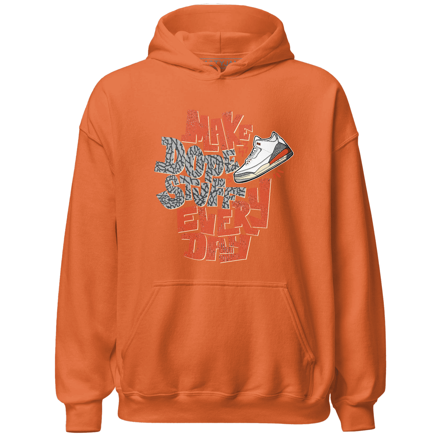Georgia Peach 3s Hoodie Match Dope Sneaker - NastyJamz