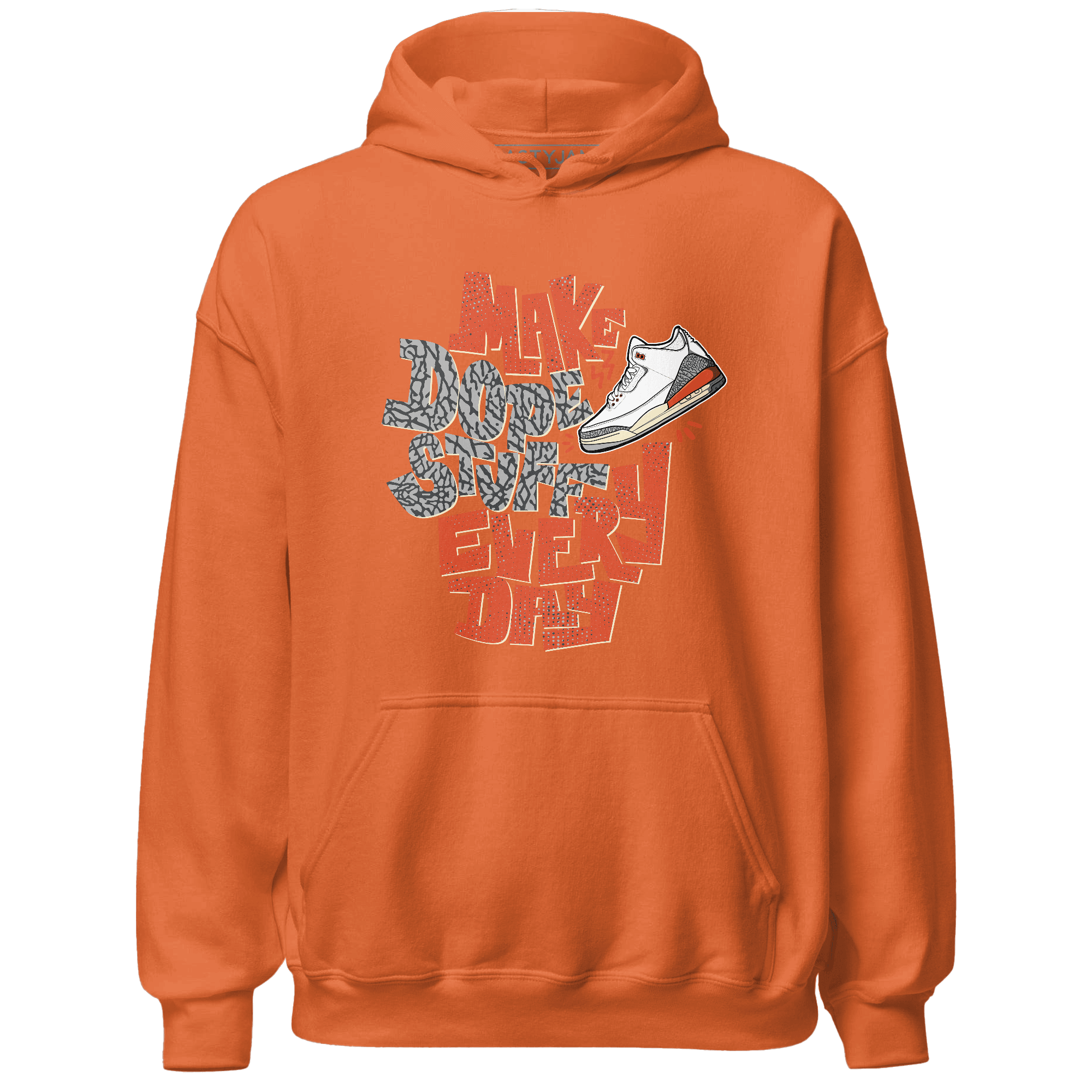 Georgia Peach 3s Hoodie Match Dope Sneaker - NastyJamz