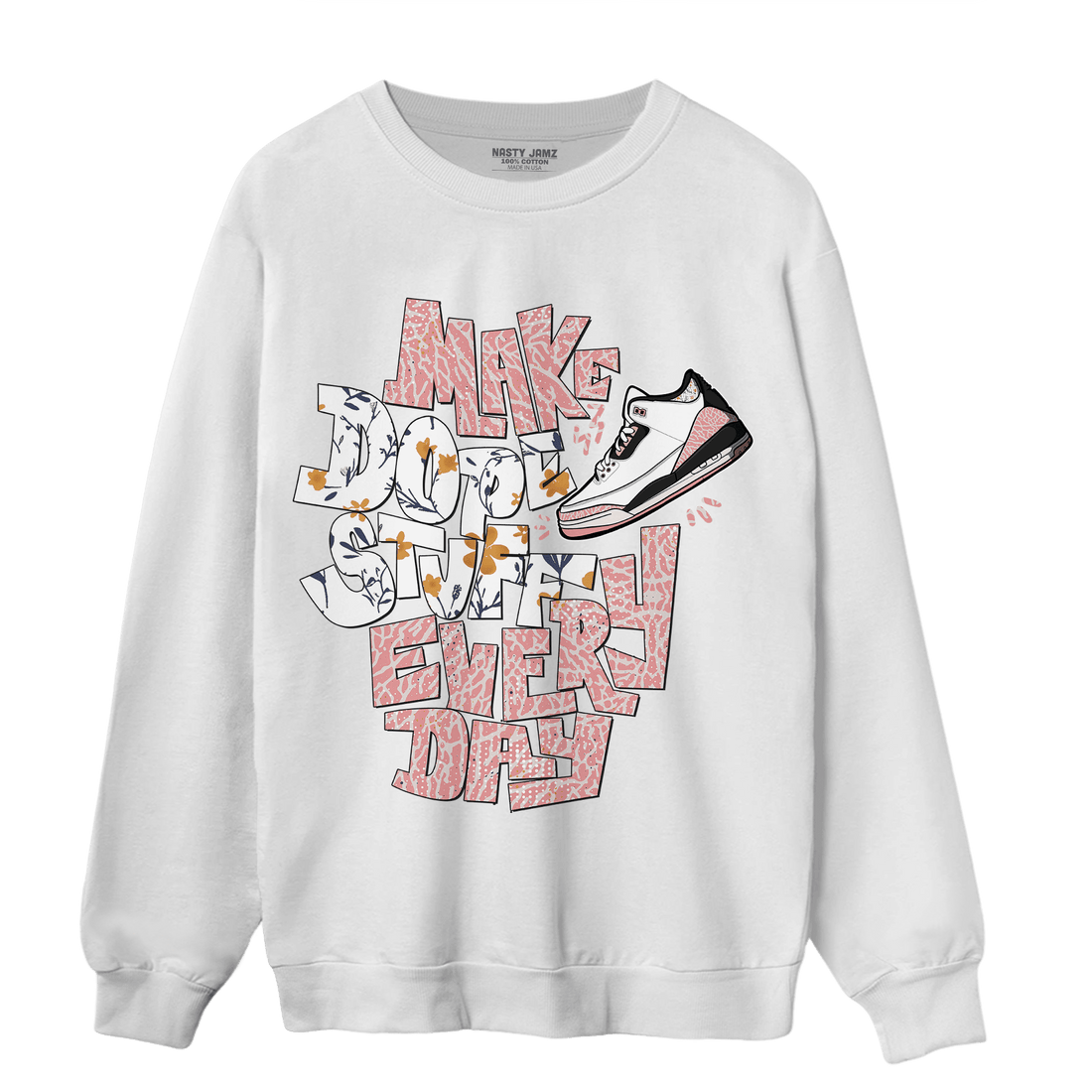Red Stardust 3s Sweatshirt Match Dope Sneaker - NastyJamz