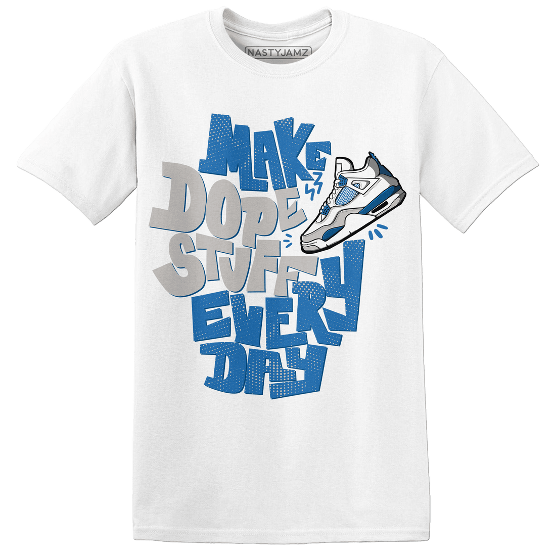 Industrial Blue 4s T Shirt Match Dope Sneaker - NastyJamz