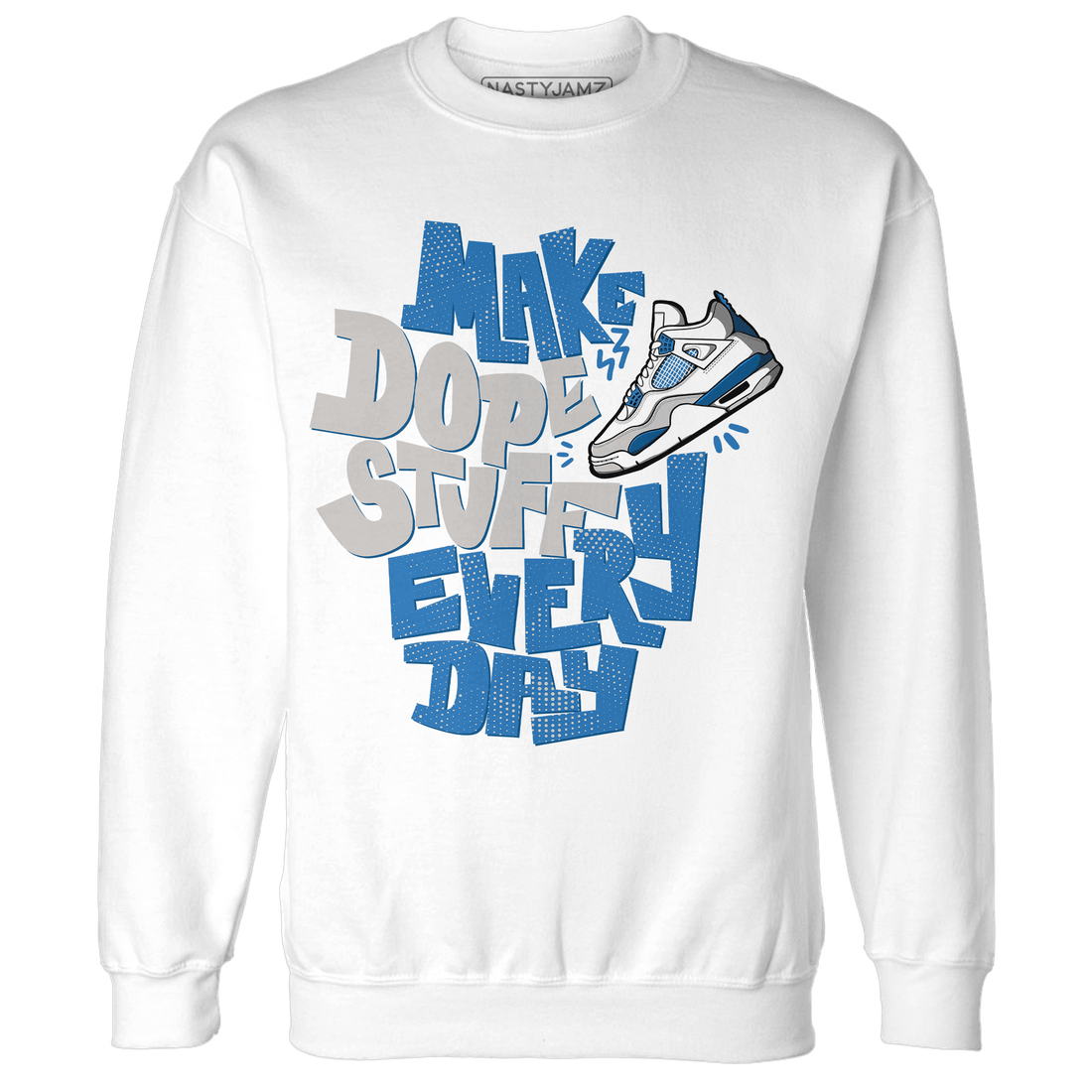 Industrial Blue 4s Sweatshirt Match Dope Sneaker - NastyJamz