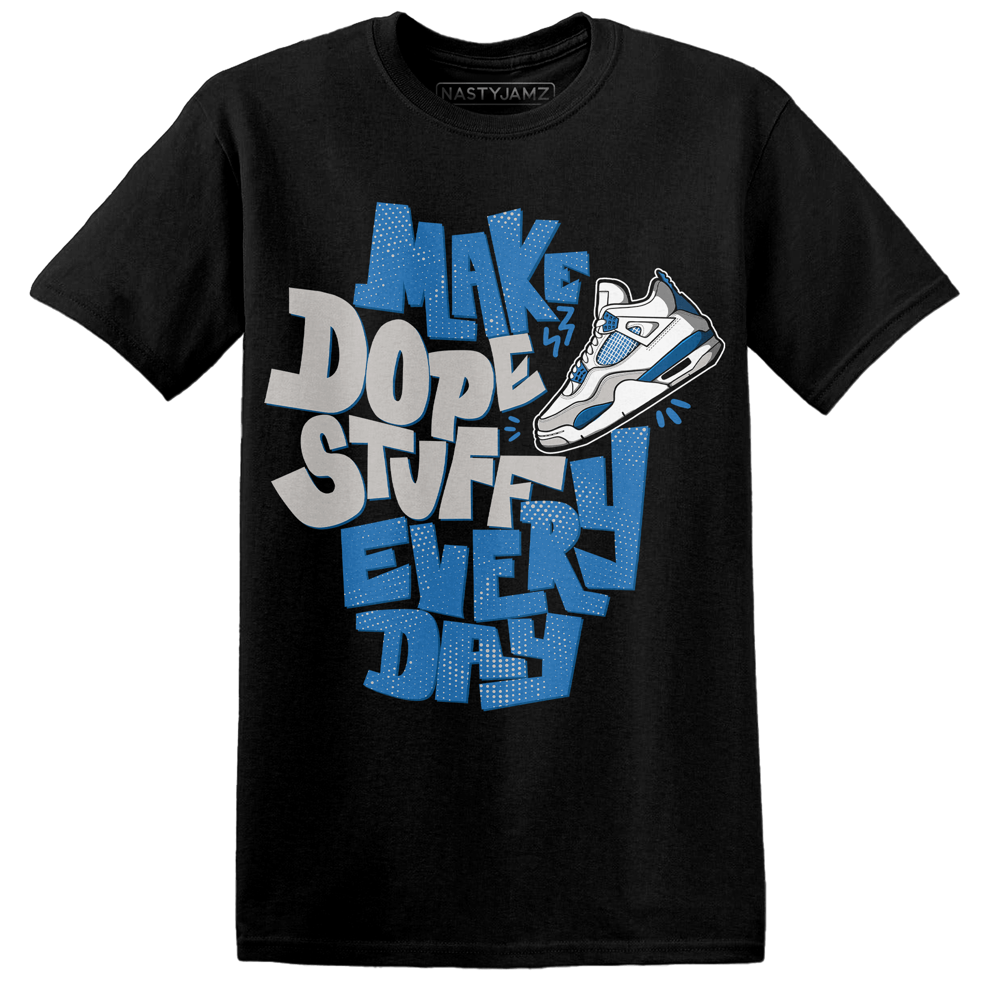 Industrial Blue 4s T Shirt Match Dope Sneaker - NastyJamz