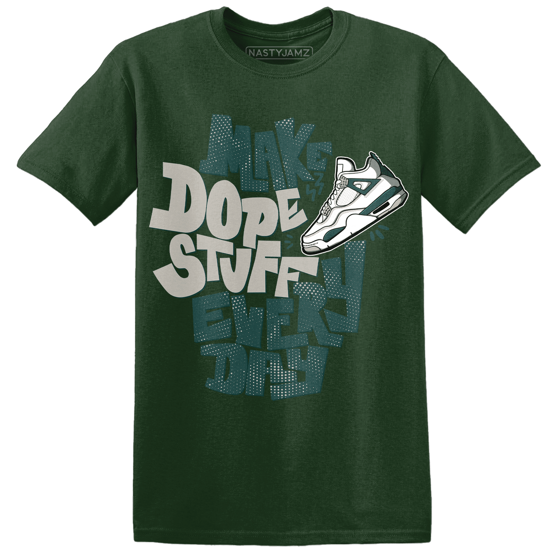 Oxidized Green 4s T Shirt Match Dope Sneaker - NastyJamz