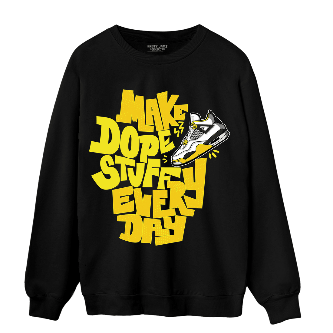 Vivid Sulfur 4s Sweatshirt Match Dope Sneaker - NastyJamz