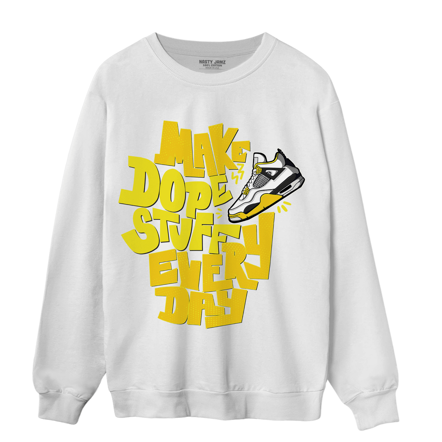 Vivid Sulfur 4s Sweatshirt Match Dope Sneaker - NastyJamz