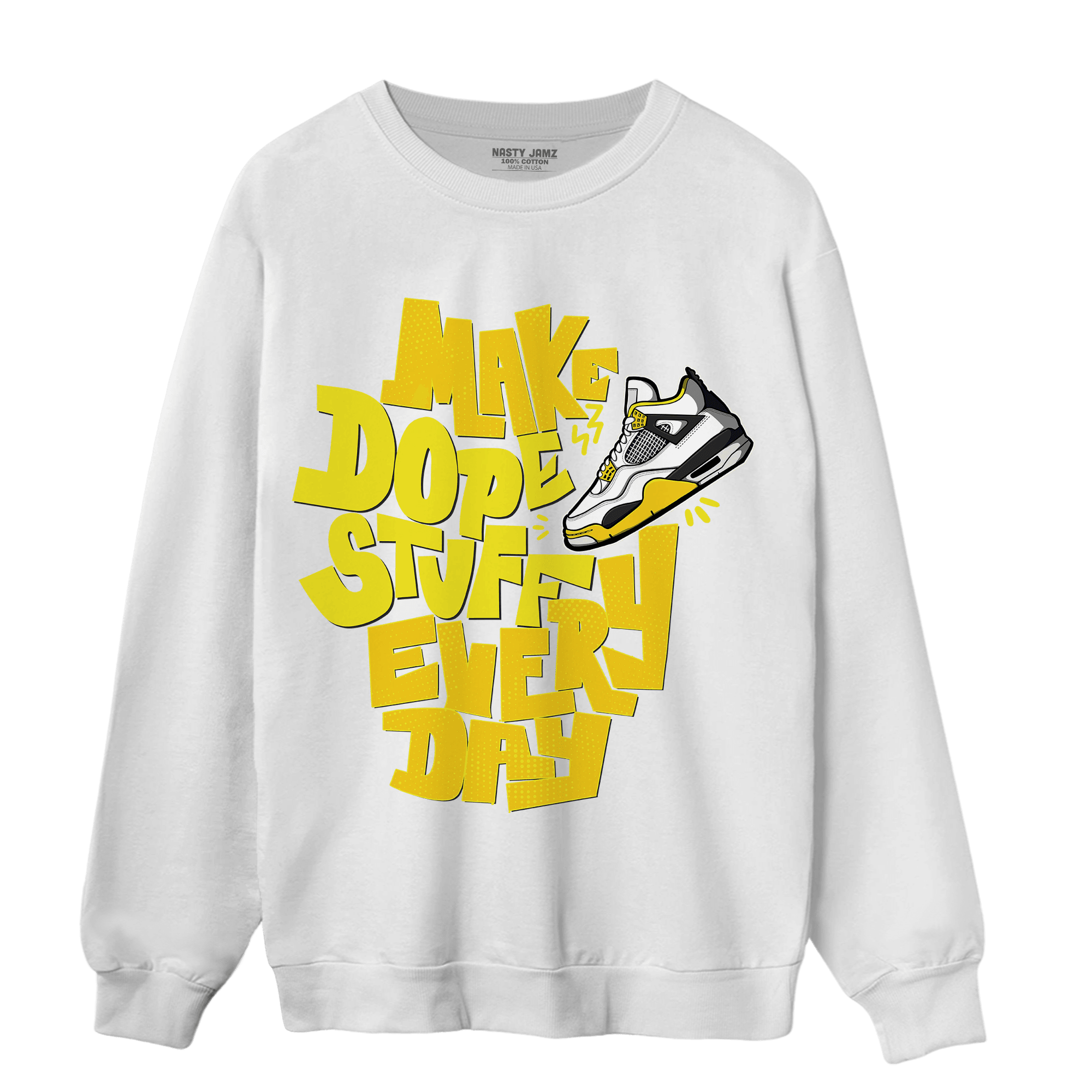 Vivid Sulfur 4s Sweatshirt Match Dope Sneaker - NastyJamz