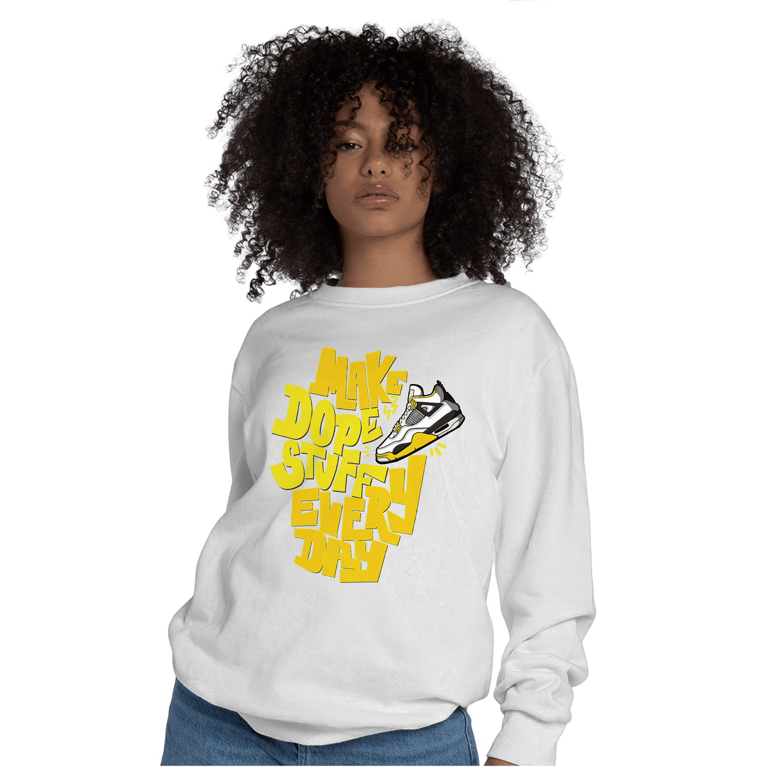 Vivid Sulfur 4s Sweatshirt Match Dope Sneaker - NastyJamz