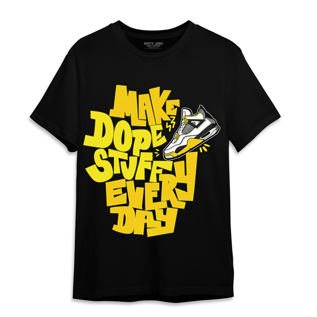 Vivid Sulfur 4s T Shirt Match Dope Sneaker - NastyJamz