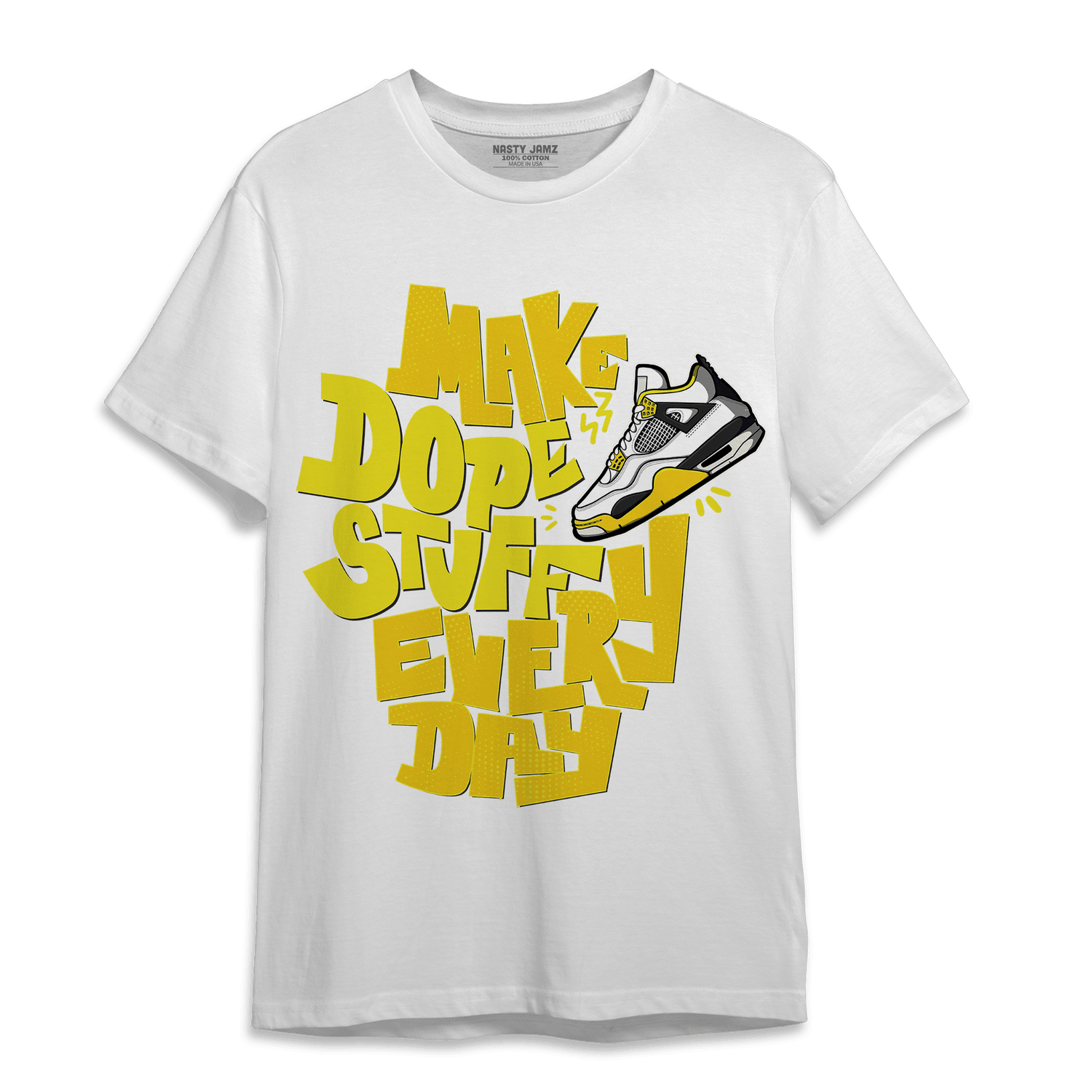 Vivid Sulfur 4s T Shirt Match Dope Sneaker - NastyJamz