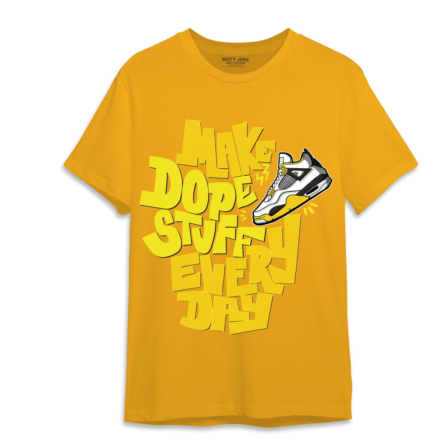 Vivid Sulfur 4s T Shirt Match Dope Sneaker - NastyJamz