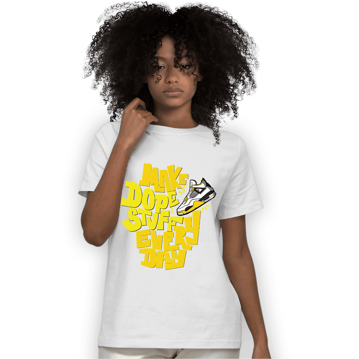 Vivid Sulfur 4s T Shirt Match Dope Sneaker - NastyJamz